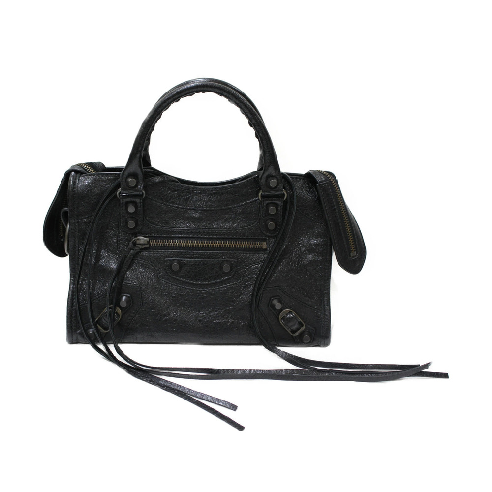 BALENCIAGA City Bag Leather Black Handbag Shoulder